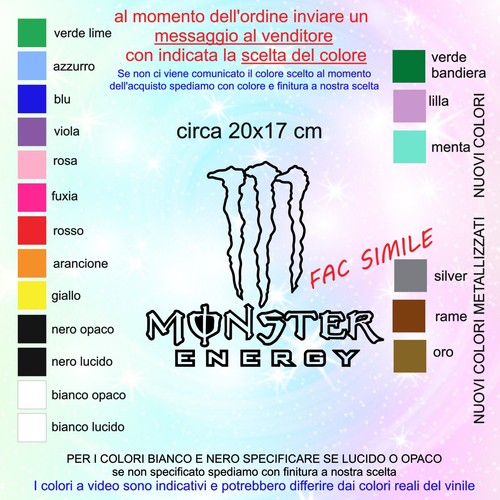 Adesivo scritta monster energy - scritta,
