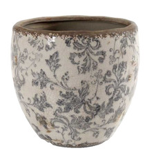 VASO ANTICATO VINTAGE RETRò CACHEPOT BASSO CENTROTAVOLA SCAVO ORGANZA 19*17 CM