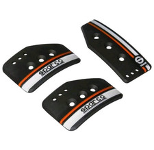 PEDALIERA SET 3 Pz NERO/SILVER ACCIAIO SATINATO Accessorio TUNING CAR UNIVERSALE