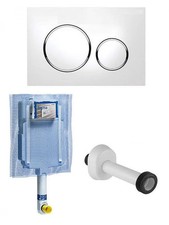 GEBERIT CASSETTA SCARICO INCASSO WC UNICA+ PLACCA SIGMA 20 BIANCO/CROMATO/BIANCO