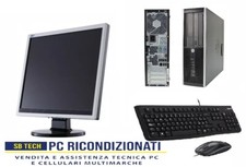 PC Computer fisso Hp Dual core + Monitor 19" + Kit Mouse e Tastiera