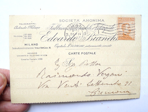 Cartolina pubblicità edoardo - cartolina,