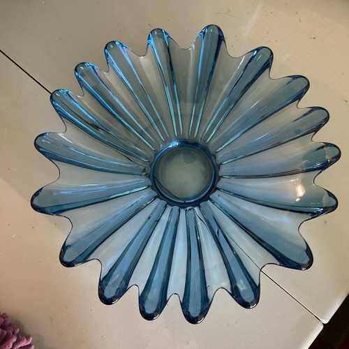 Piatto vetro blu - piatto, celeste