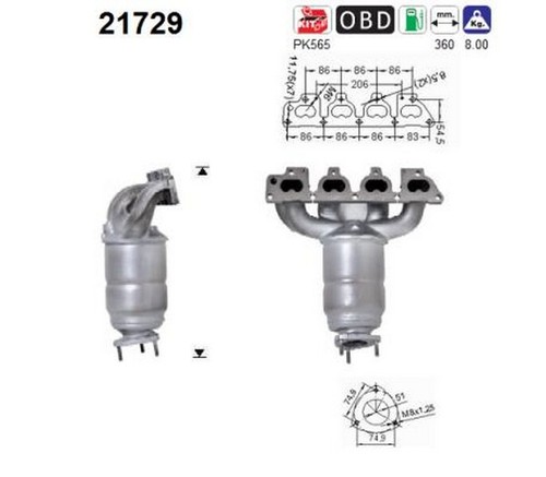 Cv catalizzatore per - 71,