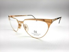 Nouvelle Vague Montatura Da Vista Vintage 1985 donna oro bellissima luminosa 