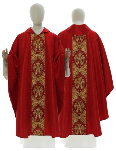 Casula gotica rossa con stola - casula,