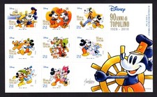Italia 2018 : 90 anni di Topolino - foglietto nuovo non linguellato, MNH**