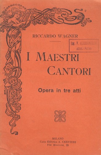 Maestri cantori opera in - i, cantori.