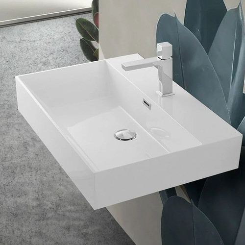 Lavabo sospeso rettangolare - , in