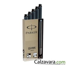 PARKER CARTUCCE QUINK CONFEZIONE DA 5 CARTRIDGES - NERO BLACK