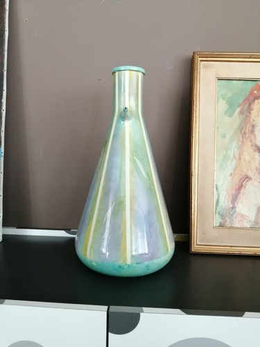 Vaso vetro decorato mano - a,