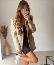 Blazer Zara beige ecopelle