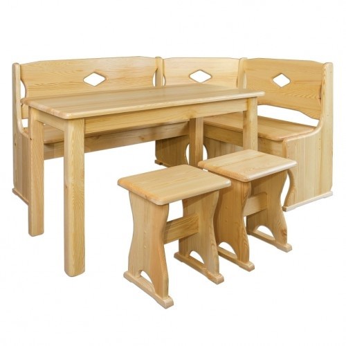Panca angolare - , legno