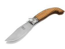 COLTELLO ARTIGIANALE “TIPO ARBURESA SARDO” PIEGHEVOLE IN ACCIAIO DA CACCIA LEGNO