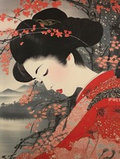 Poster tradizionale geisha