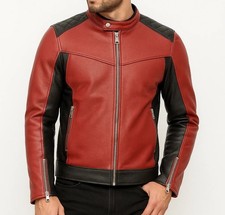 Giacca Pelle Uomo Biker -