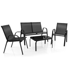 4 pezzi Set mobili da giardino