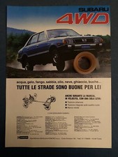Rara Pubblicità SUBARU 4WD del 1982