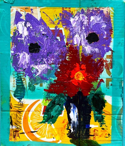 Originale vaso fiori - fiori, astratti