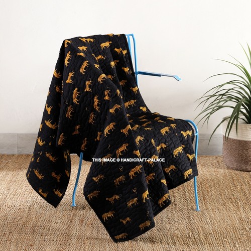 Coperta cotone kantha - cotone, fatta