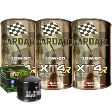 Kit Tagliando Olio Bardahl XT4R 10W60 Per Moto Guzzi 1000 California 1982>1986