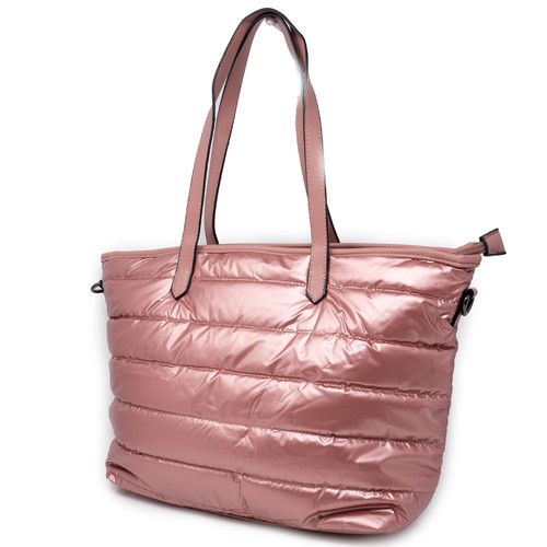 Borsa trapuntata rosa piumino
