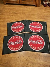 Runner da tavolo o tovagliette vintage Coca-Cola "Coca-Cola fredda ghiacciata venduta qui"