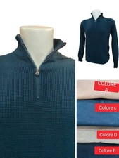 Maglione Uomo MEZZA ZIP  tessuto autunno inverno maglioncino invernale morbido