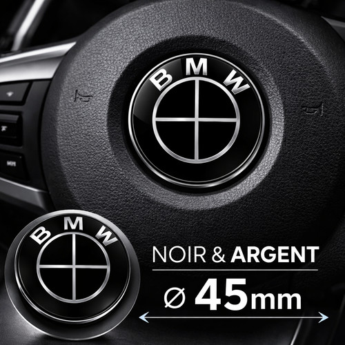 Bmw logo 45mm noir - logo,