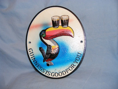Guinness toucan sign - sign, cast