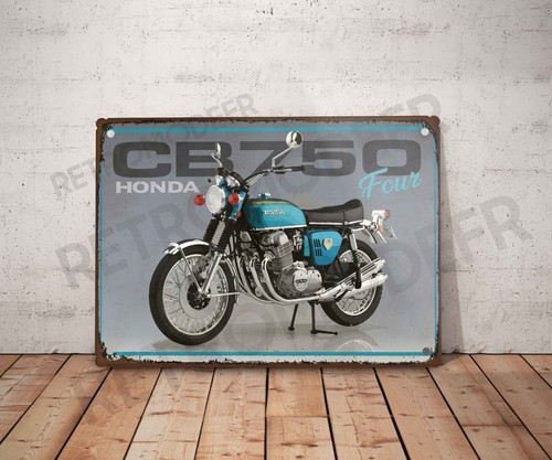 Plaque métal vintage - , honda