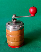 VECCHIO MACINACAFFÈ MACINA CAFFÈ MACININO IN METALLO E LEGNO VINTAGE. CR18