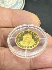 Vintage 24ct Gold Coin Of Pope John Paul II 2oz Solid Silver 999 Fine Diana Coin
