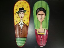 Coppia di piatti da muro in