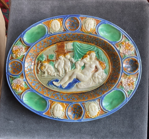 Piatto ceramica maiolica - , in