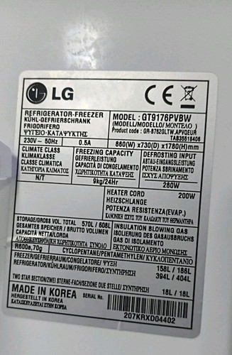 Ricambi interni gt9176pvbw - ricambi,
