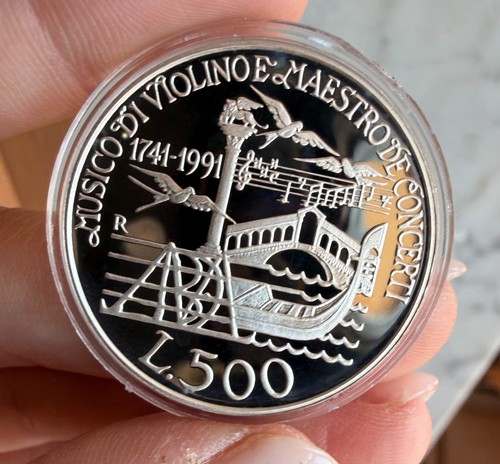 500 lire 1991 - vivaldi, argento