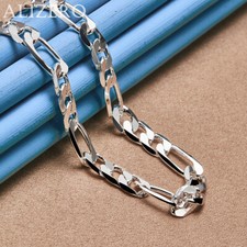 Collana catena Figaro argento