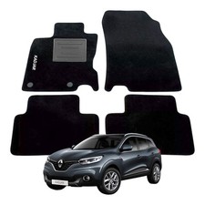 Set Tappeti in Moquette Adatti per RENAULT Kadjar dal 2015 - (con 2 Attacchi)