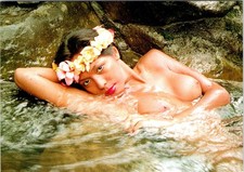 Cartolina HI, Hawaii TOPLESS POLYNESIAN BEAUTY Isola dei Mari del Sud Ragazze 4X6 Risque