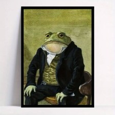 Quadro vintage rana rospo in