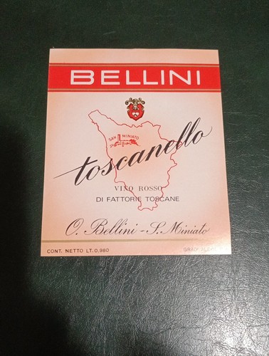 Etichetta vino toscanello - -,