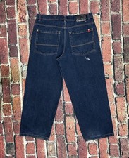 Jeans vintage Y2K Southpole 3180 rosso linguetta larghi hip hop skater denim uomo 38x30