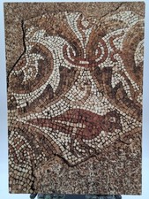 ? cartolina d'epoca canosa di puglia, SAN. leucio mosaico civetta