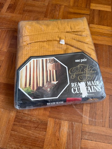 Coppia tende vintage senape - coppia,
