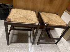 2 sgabelli bassi di legno,40x40, 45cm di altezza