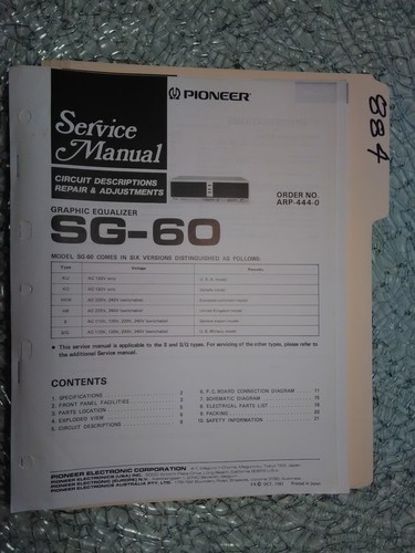 Pioneer manuale di - pioneer, sg-60