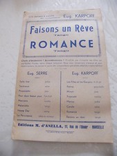 " Spartito Fare Un Rêve Tango