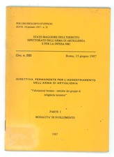 STATO MAGGIORE DELL'ESERCITO DIRETTIVA PERMANENTE ADDESTRAMENTO ARMA ARTIGLIERIA