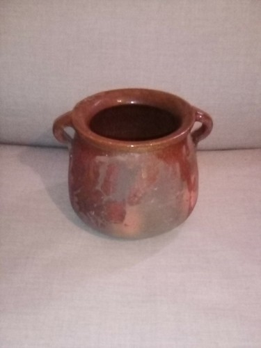 Vaso parzialmente smaltato in - ,